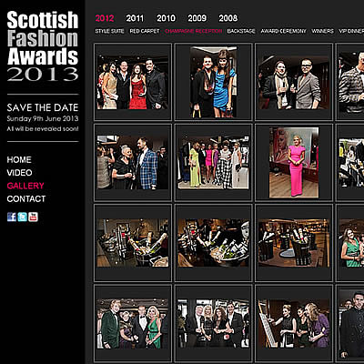 Scottish Fashion Awards Holding Website